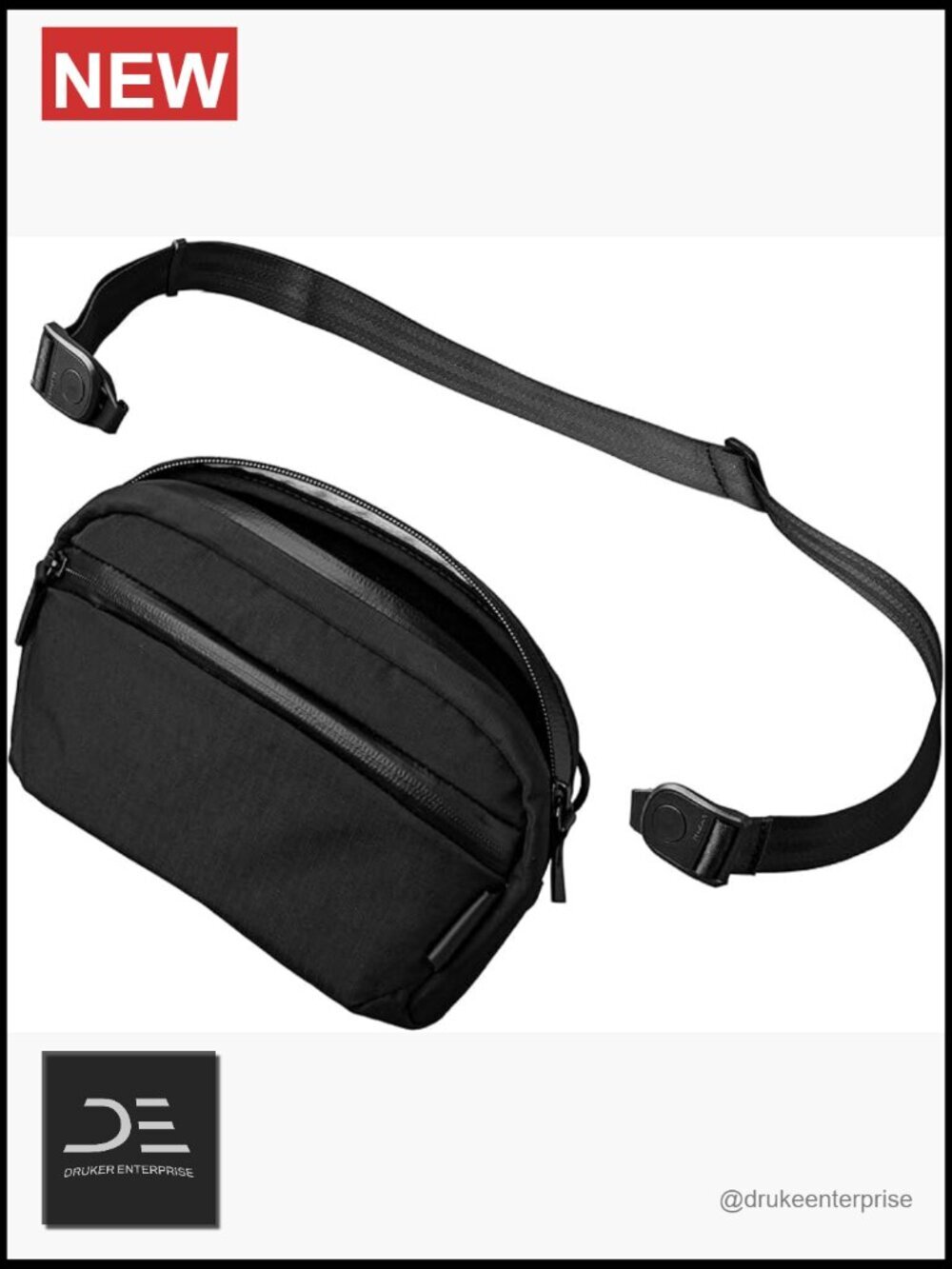 Crossbody Sling Bag with Quick Release Shoulder Strap and Magnetic Buckle